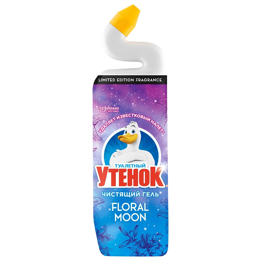 Изображение товара Чистящее средство для унитаза Туалетный Утенок Floral Moon 800 мл Изображение товара Чистящее средство для унитаза Туалетный Утенок Floral Moon 800 мл