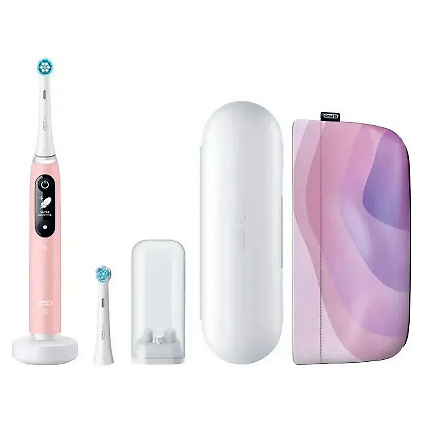 Изображение товара BRAUN Электрическая зубная щетка Oral-B IO Series 6 + Дорожный футляр + Чехол, Цвет: Pink Sand