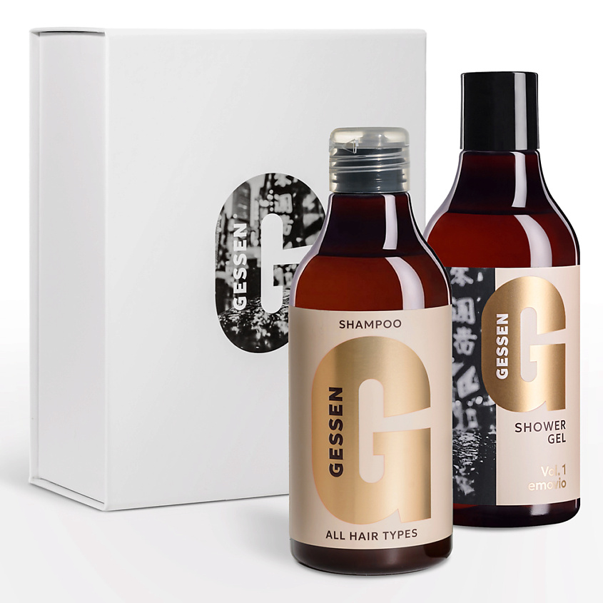Изображение товара GESSEN Набор Шампунь ALL hair types + Гель для душа парфюмированный Emovio, 1 шт. Набор Emovio
