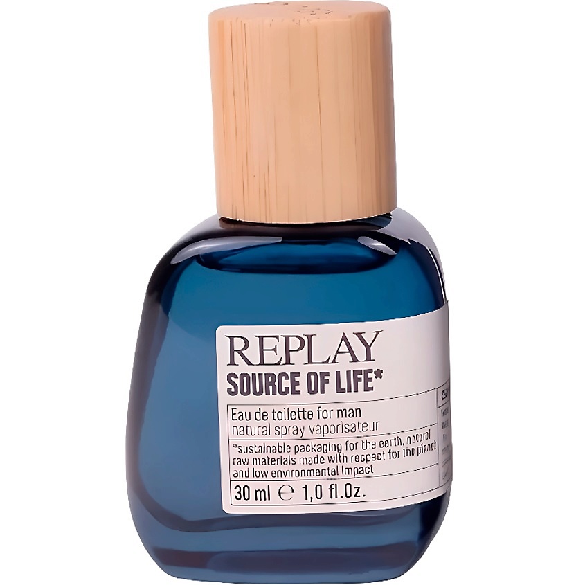 Изображение товара REPLAY Source Of Life мужская туалетная вода спрей 30 мл древесный аромат