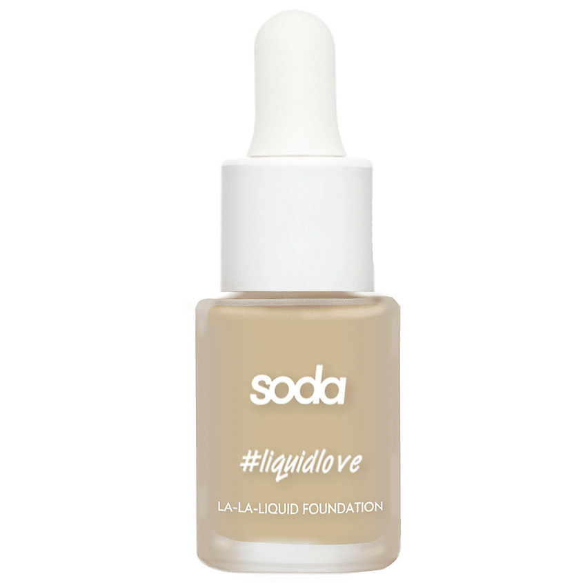 Изображение товара Тональная основа SODA LA-LA-LIQUID FOUNDATION 106 CARAMEL CAPPUCCINO, 12 г, стойкая и матовая