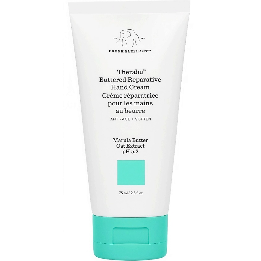 Изображение товара DRUNK ELEPHANT Восстанавливающий крем для рук с маслом Therabu Buttered Reparative Hand Cream, 75 мл Изображение товара DRUNK ELEPHANT Восстанавливающий крем для рук с маслом Therabu Buttered Reparative Hand Cream, 75 мл