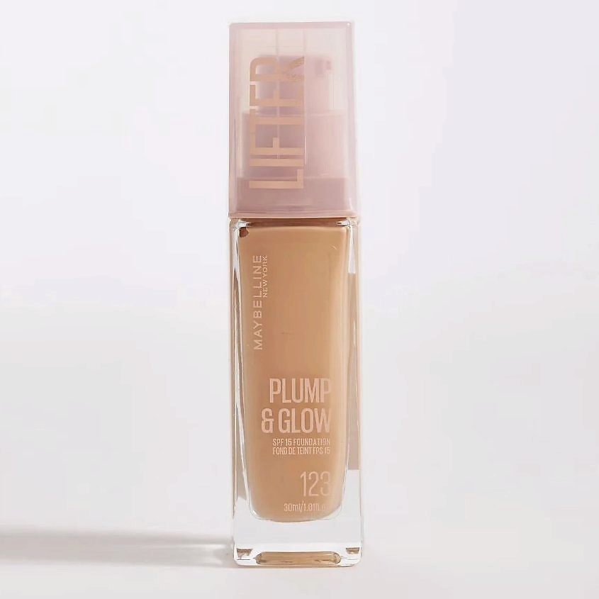 Изображение товара MAYBELLINE Тональный крем Lifter Plump & Glow Foundation, 123