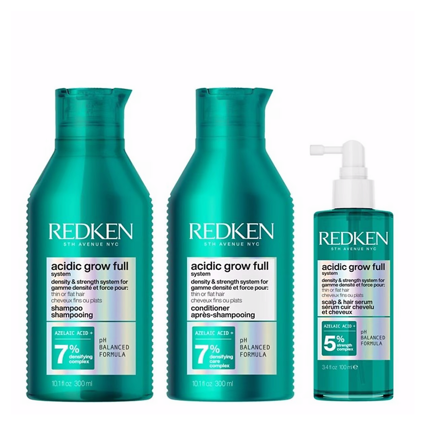 Изображение товара REDKEN Набор для плотности и укрепления волос Acidic Grow Full, 300 мл + 300 мл + 100 мл