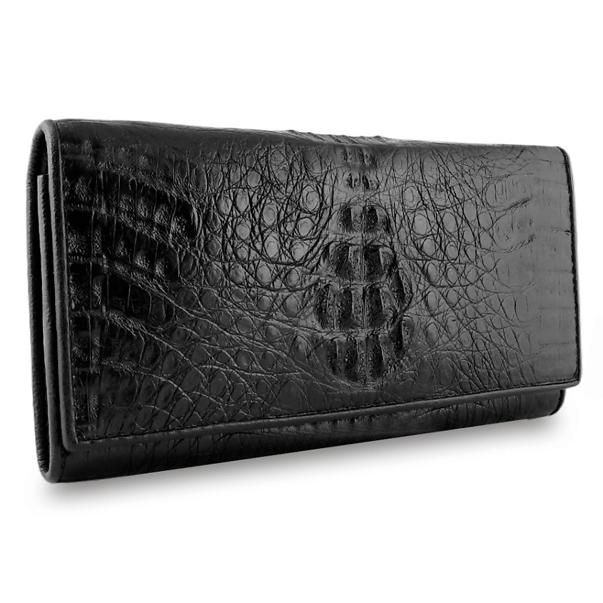 Изображение товара EXOTIC LEATHER GENUINE PREMIUM ACCESSORIES Кошелек с монетницей из кожи крокодила, Черный