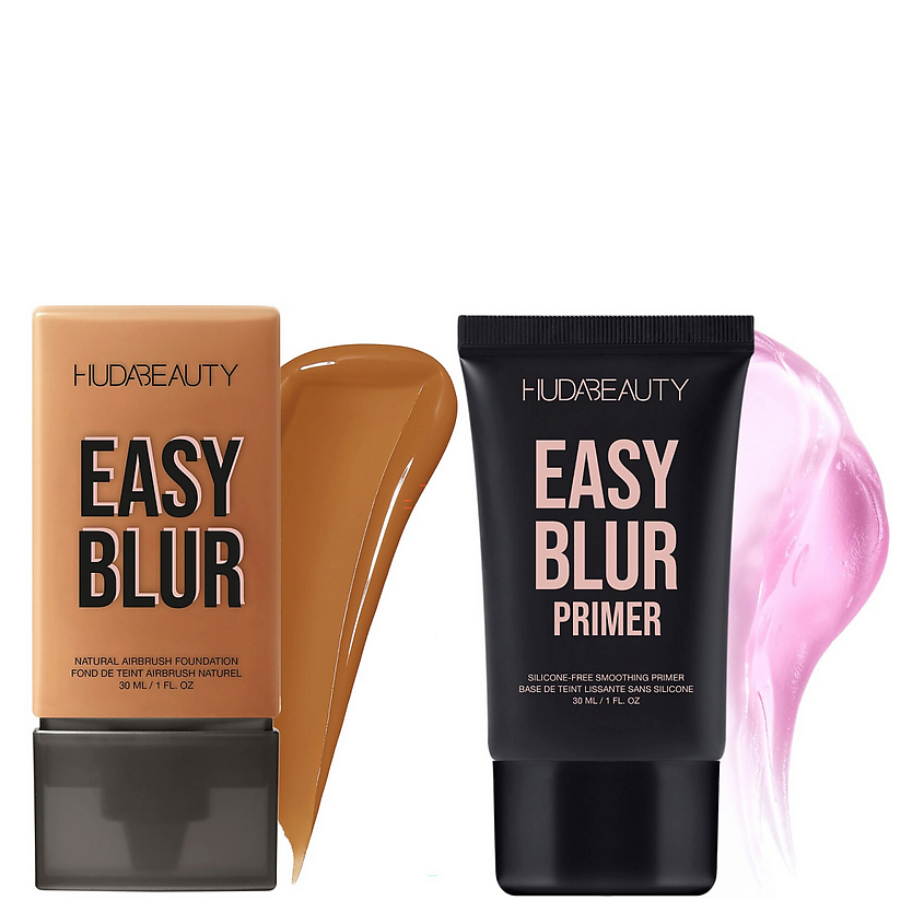 Изображение товара HUDA BEAUTY Набор для безупречного тона кожи Easy Blur Foundation & Primer, 500G Mocha