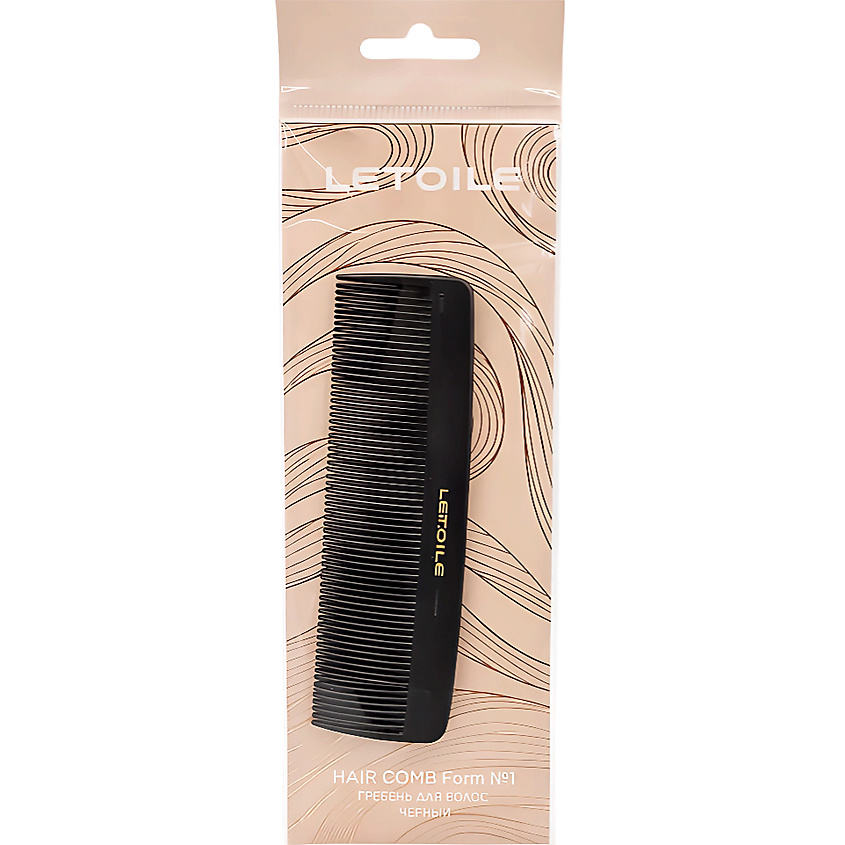 Изображение товара ЛЭТУАЛЬ Гребень для волос Letoile Hair Comb Form № 1, Черный, 1 шт