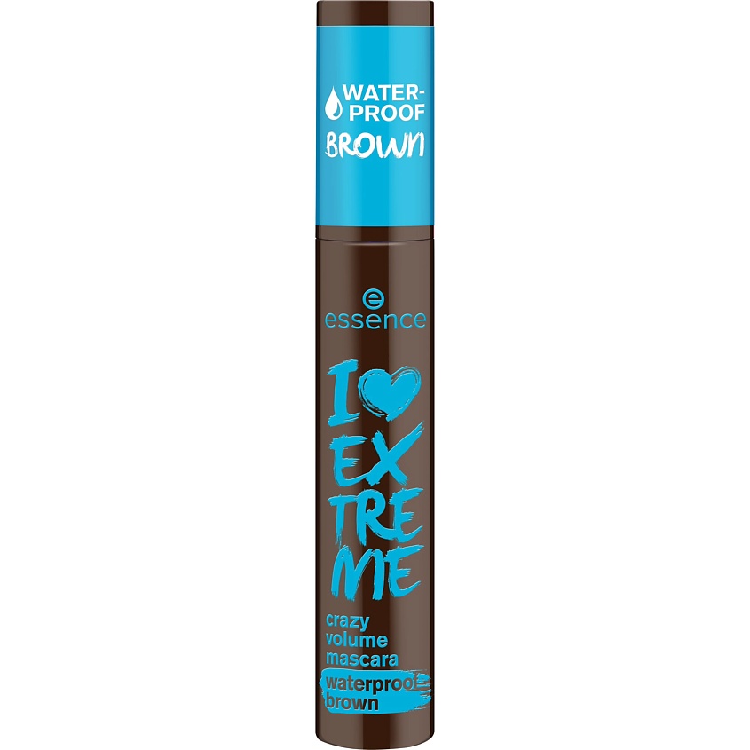 Изображение товара ESSENCE Тушь для ресниц водостойкая I LOVE EXTREME crazy volume mascara waterproof brown, 12 мл, 01 тон