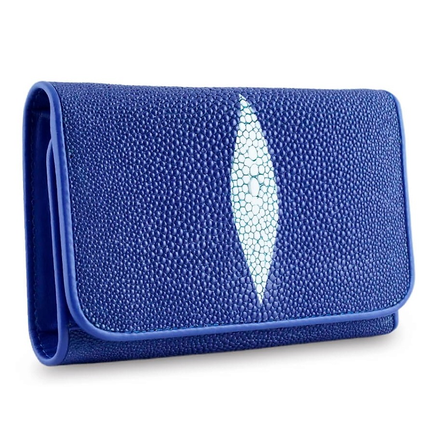Изображение товара EXOTIC LEATHER GENUINE PREMIUM ACCESSORIES Кошелек из скатовской кожи, Синий