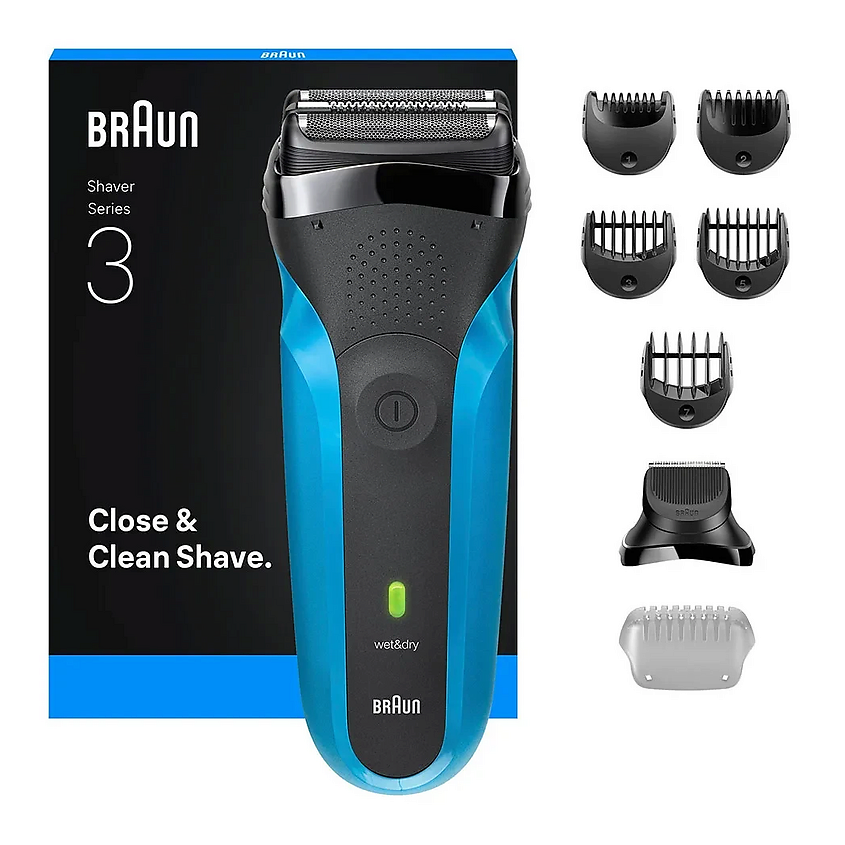 Изображение товара BRAUN Электробритва Series 3 Shave&Style 310BT, Цвет: синий, черный