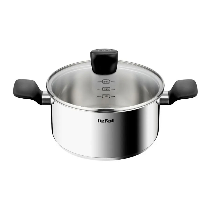 Изображение товара TEFAL Кастрюля с крышкой Confidence G7644474, 20 см, 3.1 л, из нержавеющей стали