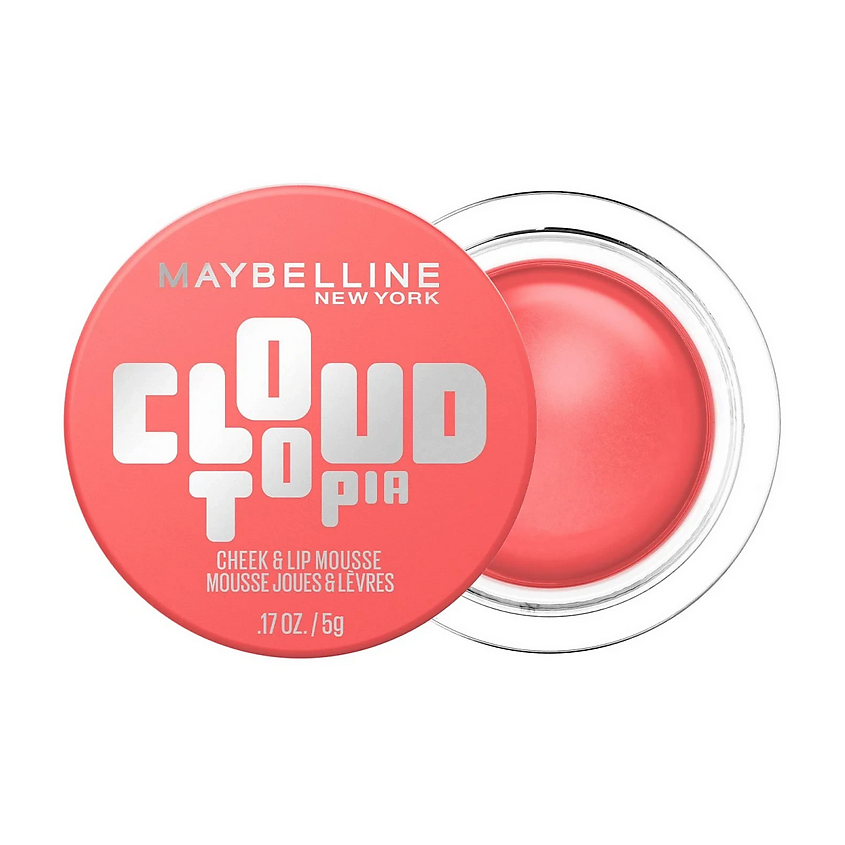 Изображение товара MAYBELLINE Кремовые румяна для щек и губ Cloudtopia Cheek & Lip Mousse, 05 Coral Illusion