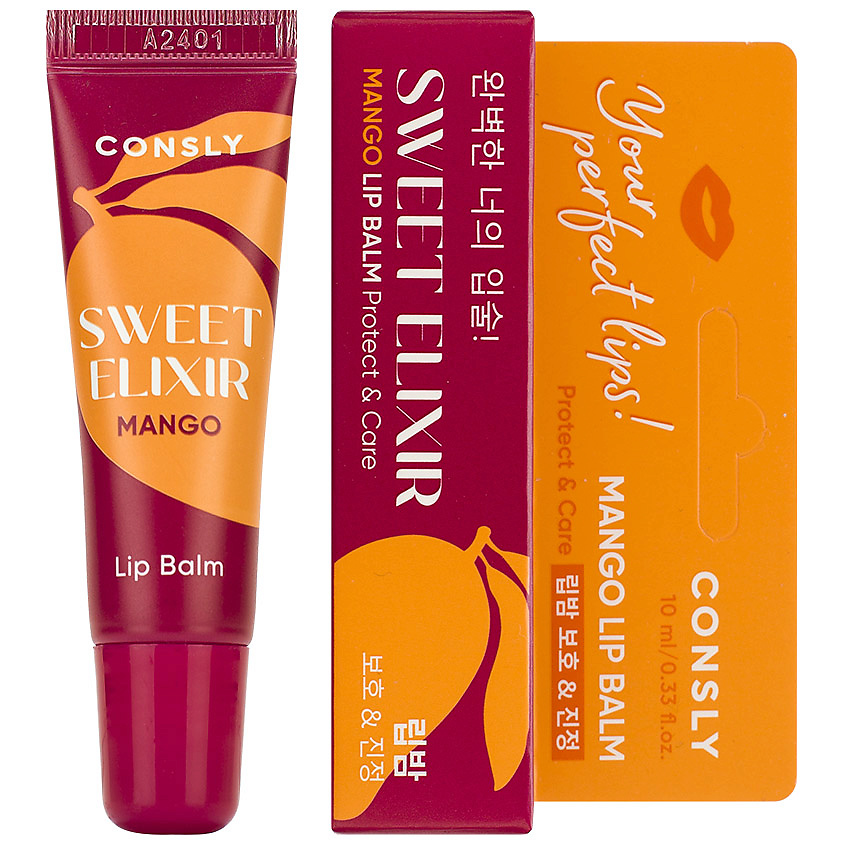 Изображение товара CONSLY Бальзам для губ с экстрактом манго Sweet Elixir 10 мл увлажнение защита и питание Изображение товара CONSLY Бальзам для губ с экстрактом манго Sweet Elixir 10 мл увлажнение защита и питание
