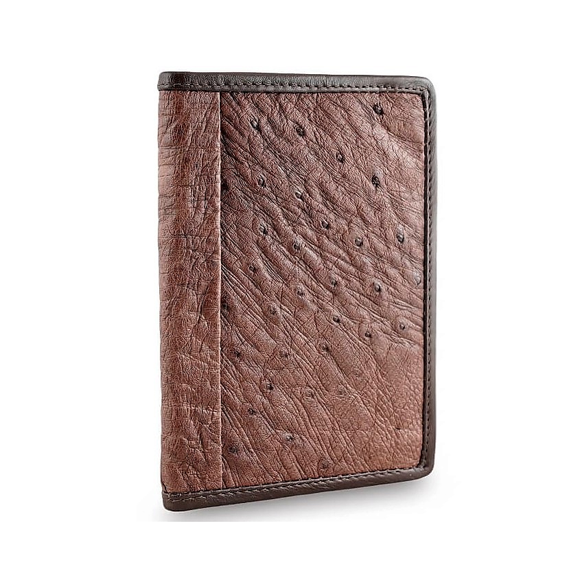 Изображение товара EXOTIC LEATHER GENUINE PREMIUM ACCESSORIES Обложка на паспорт из коричневой страусовой кожи, Коричневый Изображение товара EXOTIC LEATHER GENUINE PREMIUM ACCESSORIES Обложка на паспорт из коричневой страусовой кожи, Коричневый