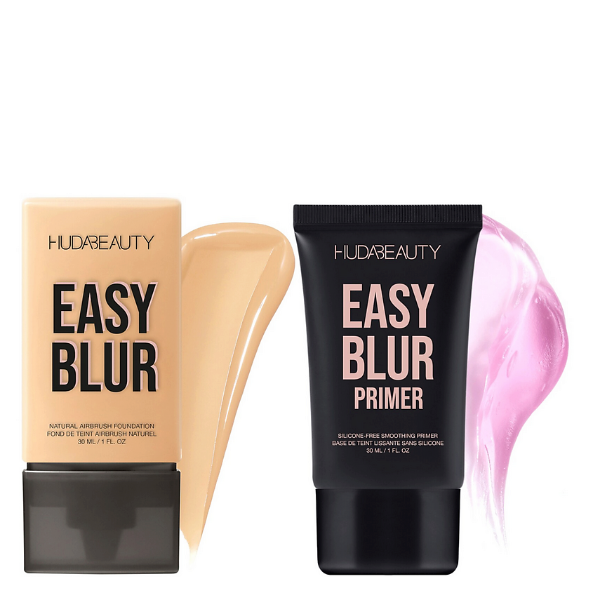 Изображение товара HUDA BEAUTY Набор для безупречного тона кожи Easy Blur Foundation & Primer, 220N Custard