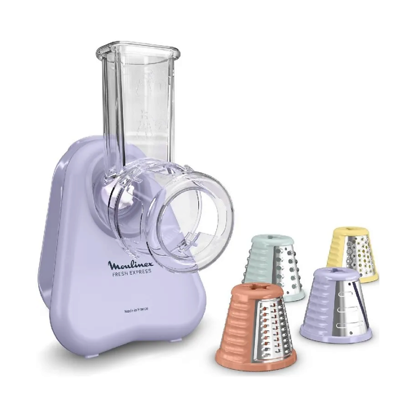 Изображение товара MOULINEX Овощерезка Fresh Express DK8546E0, 150 Вт, 4 конуса для нарезки, система прямой подачи.