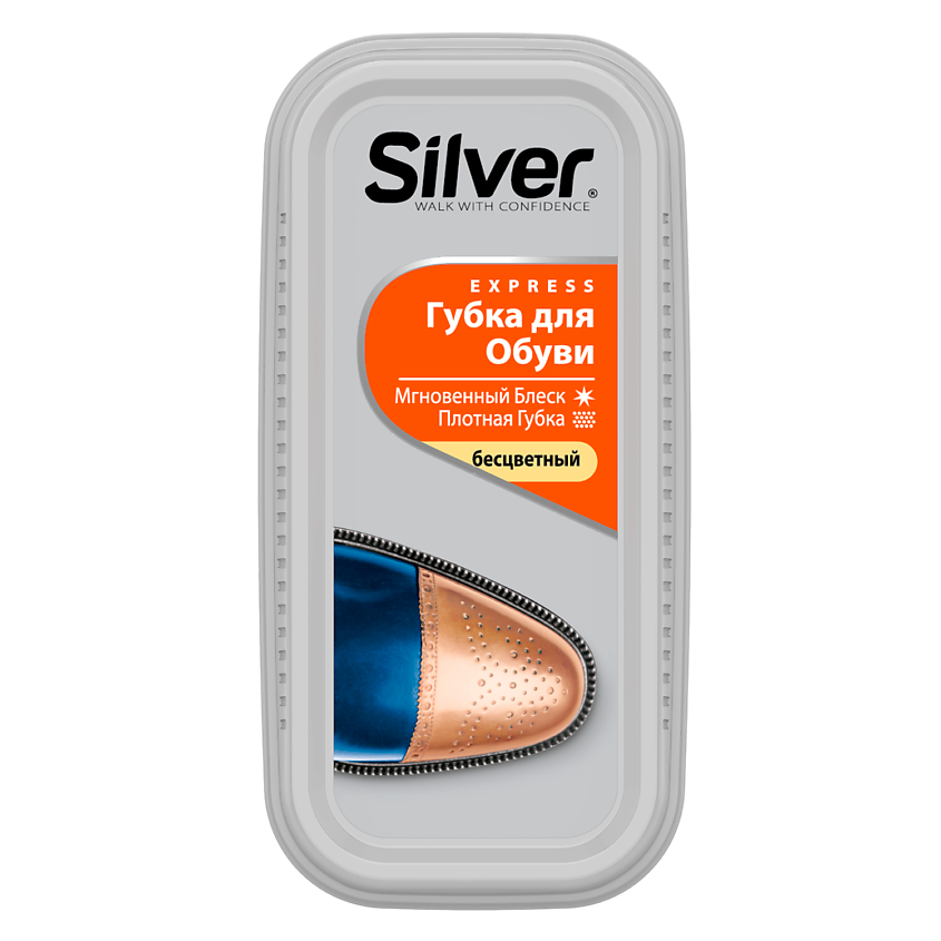 Изображение товара Губка для обуви SILVER с ухаживающим норковым маслом