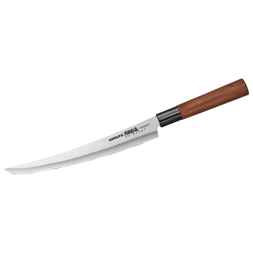 Изображение товара Кухонный нож SAMURA OKINAWA для нарезки 23 см AUS-8