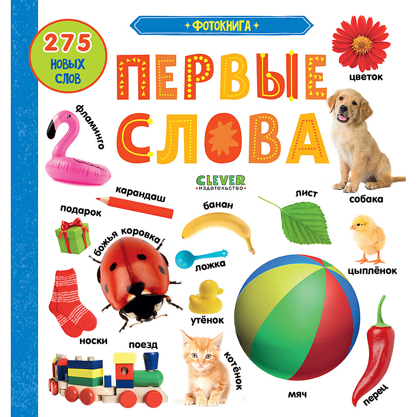 Изображение товара CLEVER Книга Первые знания. Фотокниги. Фотокнига Первые слова, переплет/24 стр.