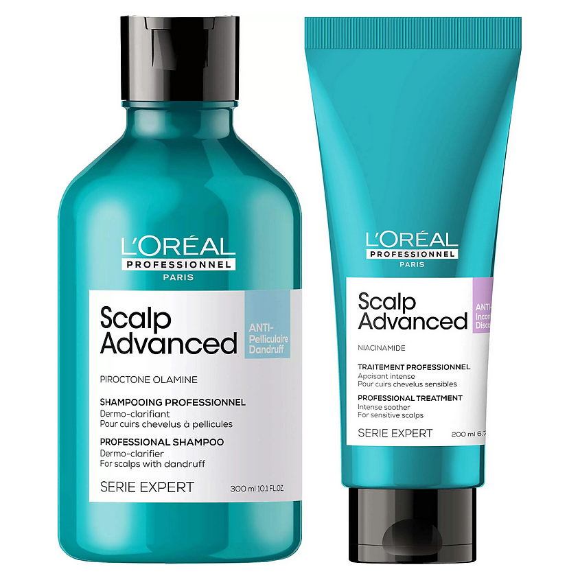 Изображение товара L'OREAL PROFESSIONNEL Набор против перхоти L'Oreal Professionnel Scalp Advanced Anti-Dandruff, 300 мл + 200 мл Изображение товара L'OREAL PROFESSIONNEL Набор против перхоти L'Oreal Professionnel Scalp Advanced Anti-Dandruff, 300 мл + 200 мл