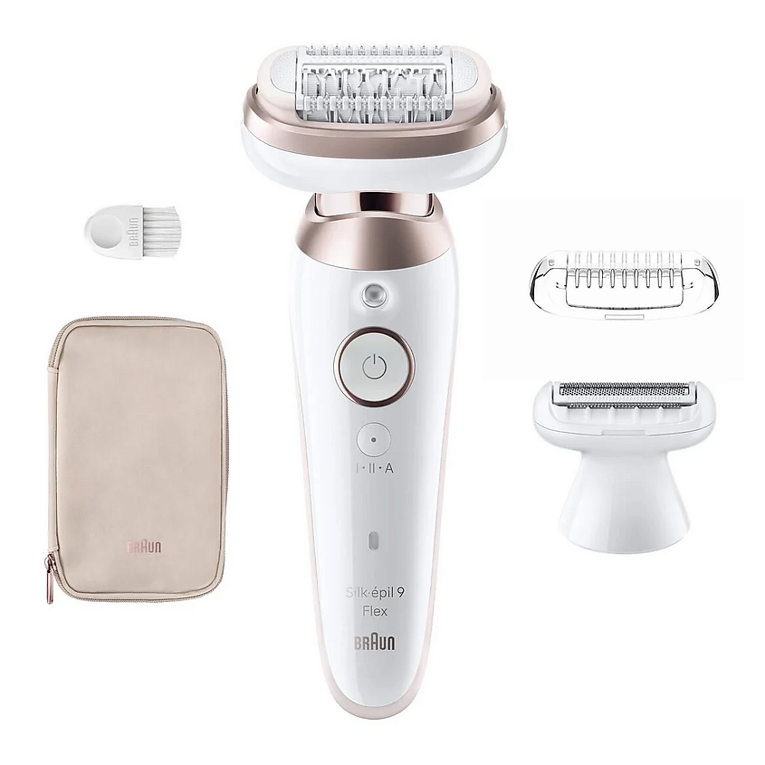 Изображение товара BRAUN Эпилятор Silk-epil 9 SES 9-030, Цвет: белый, розовый, золотой