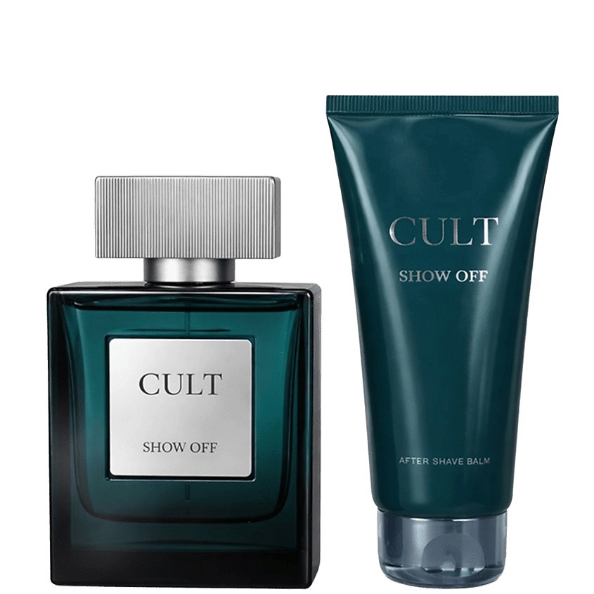 Изображение товара CULT Подарочный набор Show Off, Парфюмерная вода, спрей 100 мл + Бальзама после бритья 100 мл