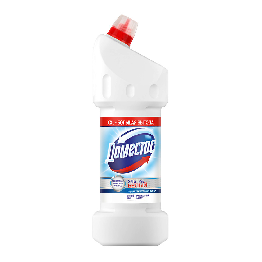 Изображение товара Domestos Ультра Белый чистящее средство для туалета, антимикробное, 1500 мл Изображение товара Domestos Ультра Белый чистящее средство для туалета, антимикробное, 1500 мл