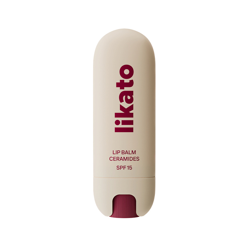 Изображение товара LIKATO Бальзам для губ с церамидами и SPF15, вишня, 3,5 г.