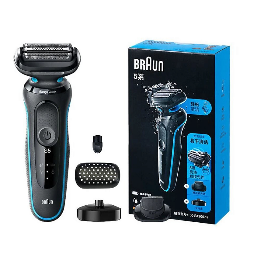 Изображение товара BRAUN Электробритва Series 5 50-B4200CS, Цвет: синий, черный