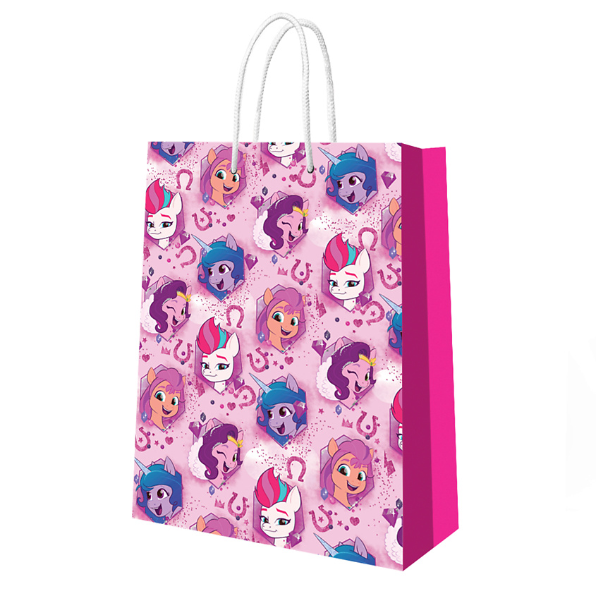 Изображение товара Подарочный пакет My Little Pony 330x455x100 мм розовый для праздников и подарков