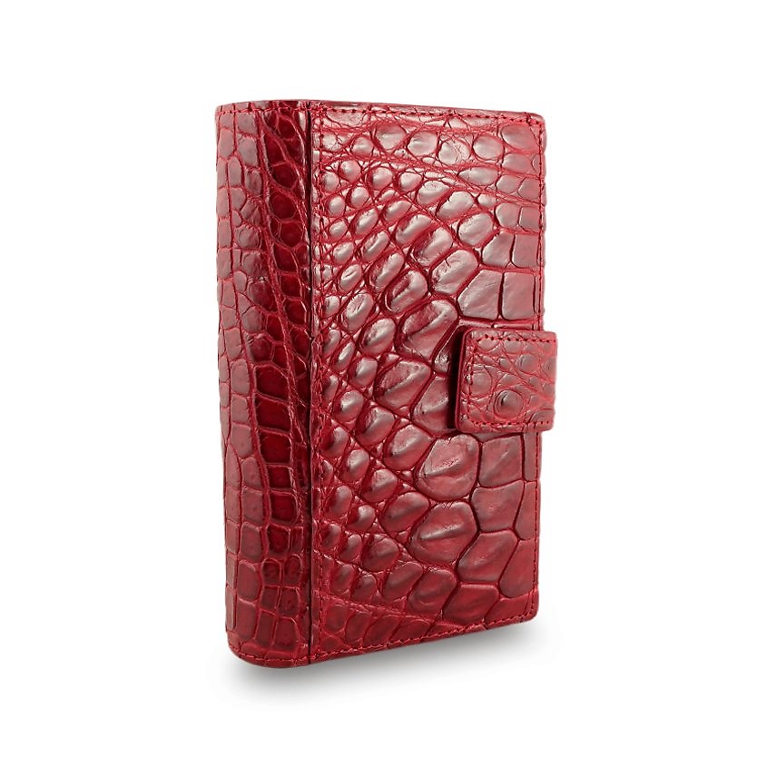 Изображение товара EXOTIC LEATHER GENUINE PREMIUM ACCESSORIES Красивый женский кошелек из крокодила, Красный