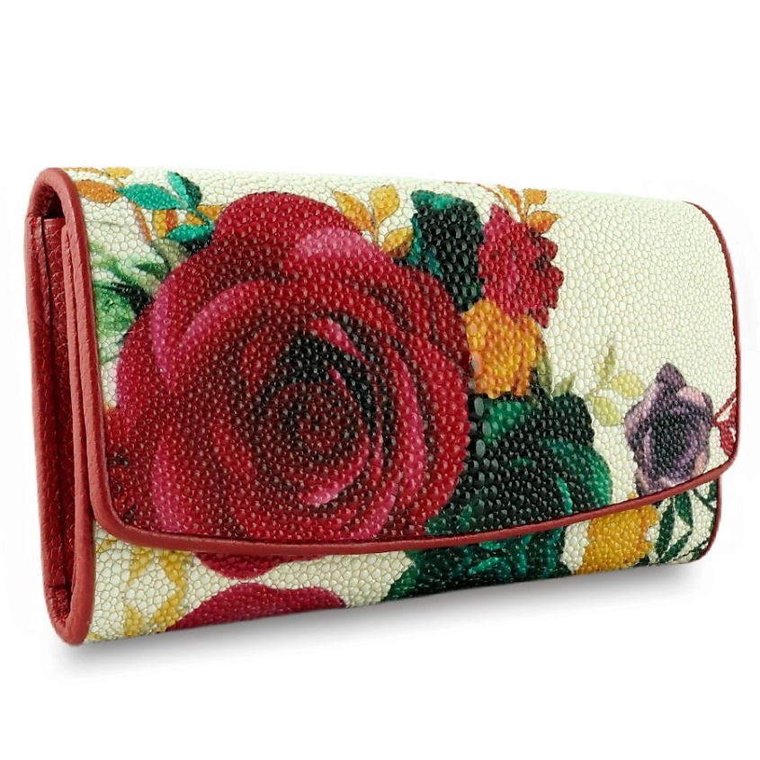 Изображение товара Кошелек EXOTIC LEATHER GENUINE PREMIUM ACCESSORIES Мультиколор из кожи морского ската