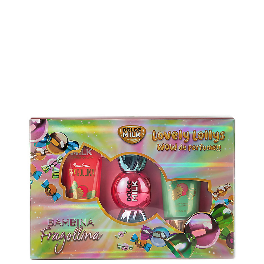 Изображение товара DOLCE MILK Набор парфюмированный "Клубничка-невеличка" 334 Lovely Lollys, 30 мл + 50 мл + 50 мл Изображение товара DOLCE MILK Набор парфюмированный "Клубничка-невеличка" 334 Lovely Lollys, 30 мл + 50 мл + 50 мл