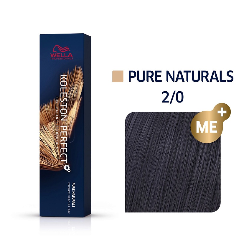 Изображение товара WELLA PROFESSIONALS Профессиональная стойкая крем-краска для волос Koleston, 2/0 Черный натуральный