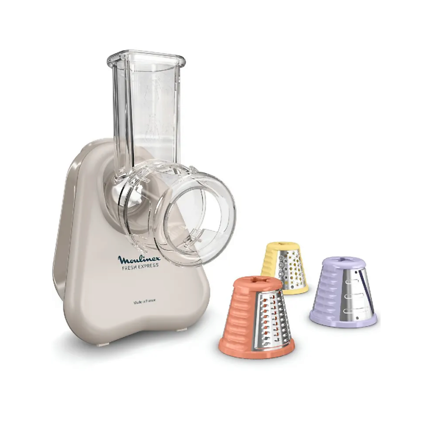 Изображение товара MOULINEX Овощерезка Fresh Express DK853BF0, 150 Вт, 3 конуса для нарезки, система прямой подачи.