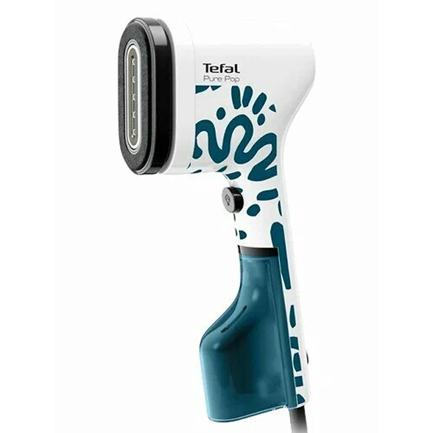 Изображение товара TEFAL Отпариватель для одежды ручной Pure Pop Home & Travel DT2040E1, 20 г/мин, резервуар для воды 120 мл, 1300 Вт, синий/белый