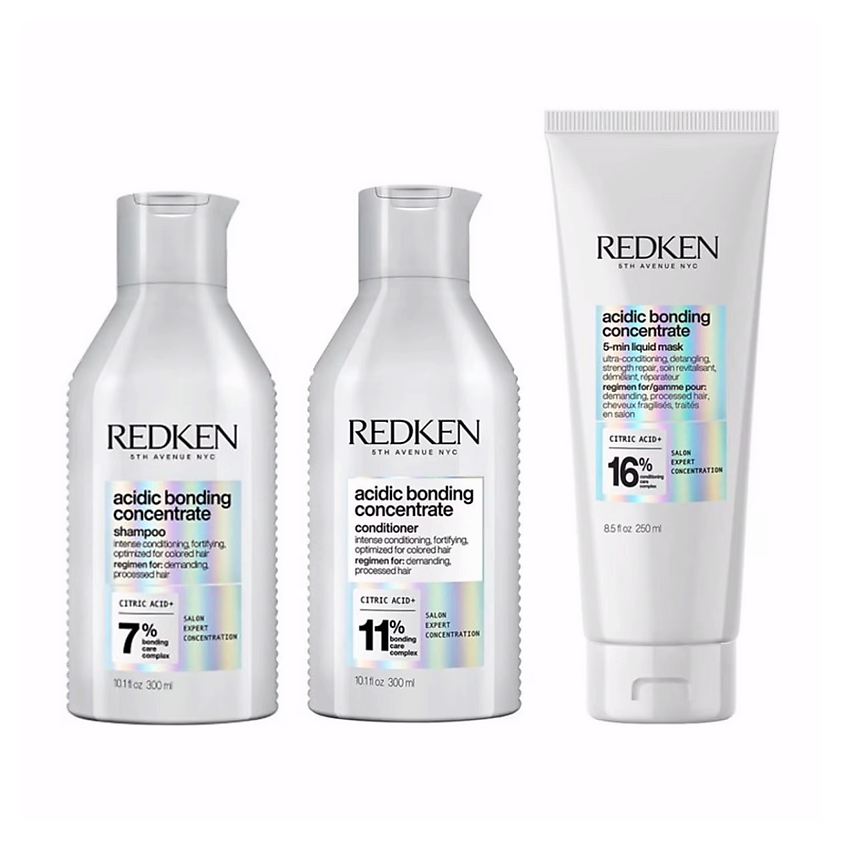 Изображение товара REDKEN Acidic Bonding Concentrate Набор для поврежденных волос 300 мл + 300 мл + 250 мл