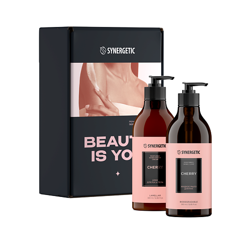 

SYNERGETIC Подарочный набор BEAUTY IS YOU ВИШНЯ жидкое мыло и крем для рук и тела, Подарочный набор BEAUTY IS YOU ВИШНЯ жидкое мыло и крем для рук и тела