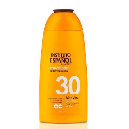 

INSTITUTO ESPANOL Солнцезащитный влагостойкий легкий лосьон с Алоэ Вера SPF30 300, Солнцезащитный влагостойкий легкий лосьон с Алоэ Вера SPF30