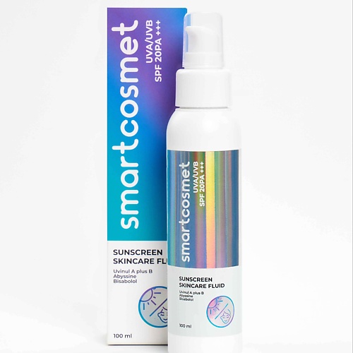 

SMARTCOSMET Cолнцезащитный уходовый флюид SPF 20/PA+++ 100, Cолнцезащитный уходовый флюид SPF 20/PA+++