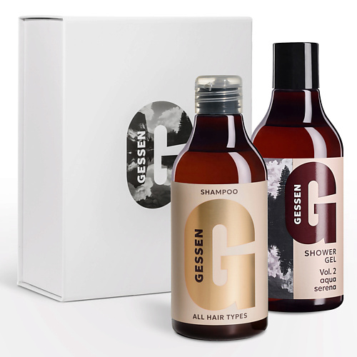 

GESSEN Набор Шампунь ALL hair types + Гель для душа парфюмированный Aqua Serena, Набор Шампунь ALL hair types + Гель для душа парфюмированный Aqua Serena