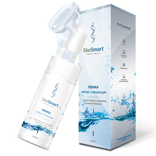 

SHESMART Мягкая очищающая пенка с фруктовыми энзимами и ниацинамидом 150, Мягкая очищающая пенка с фруктовыми энзимами и ниацинамидом