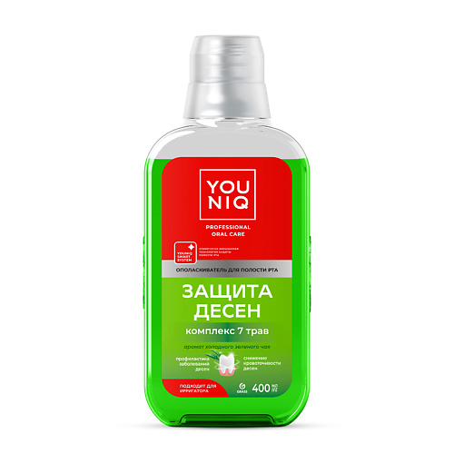 

YOUNIQ Ополаскиватель для полости рта Защита десен 400, Ополаскиватель для полости рта Защита десен
