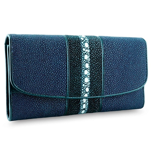 

EXOTIC LEATHER GENUINE PREMIUM ACCESSORIES Большой женский кошелек из кожи морского ската, Большой женский кошелек из кожи морского ската