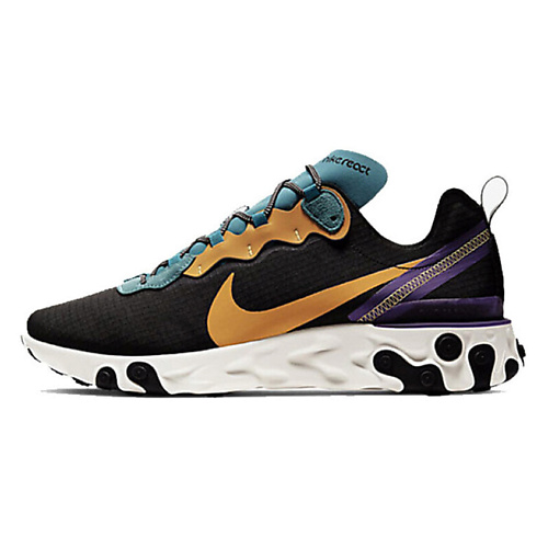 

NIKE Кроссовки React Element 55 Prm Black Mineral Cyan, Кроссовки React Element 55 Prm Black Mineral Cyan