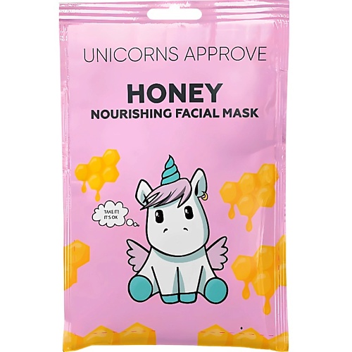 Маска для лица UNICORNS APPROVE Тканевая маска для лица с экстрактом меда питающая