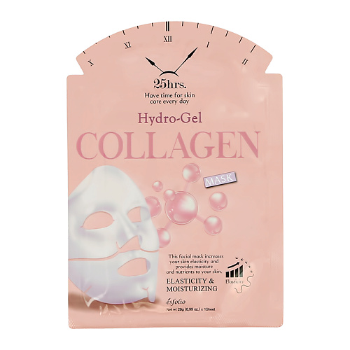 Маска для лица ESFOLIO Маска для лица COLLAGEN гидрогелевая с коллагеном (повышающая эластичность кожи)