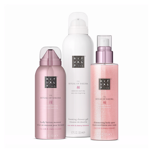 

RITUALS... Набор для ухода за телом The Ritual of Sakura: Спрей + Гель для душа + Лосьон, ... Набор для ухода за телом The Ritual of Sakura: Спрей + Гель для душа + Лосьон