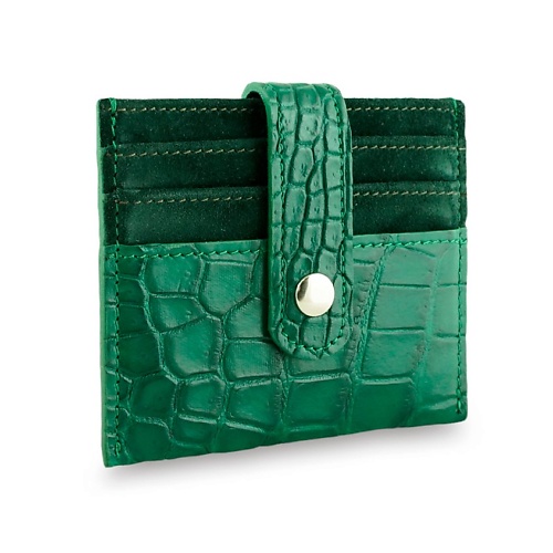 

EXOTIC LEATHER GENUINE PREMIUM ACCESSORIES Картхолдер на кнопке с натуральной кожей крокодила, Картхолдер на кнопке с натуральной кожей крокодила