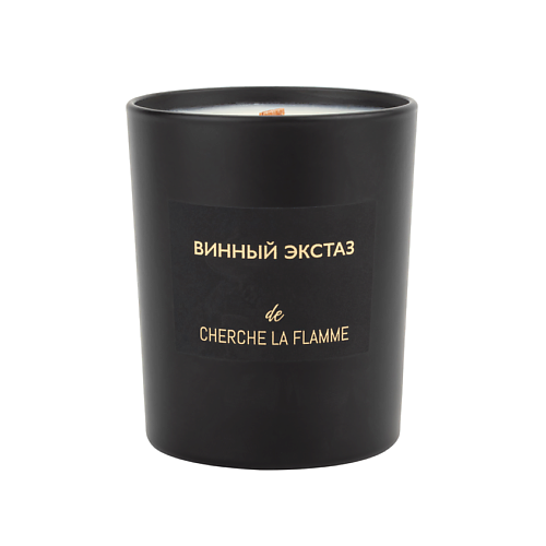 

CHERCHE LA FLAMME Ароматическая свеча в темном стакане «Винный экстаз», деревянный фитиль 250, Ароматическая свеча в темном стакане «Винный экстаз», деревянный фитиль